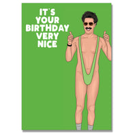 Very Nice Mankini Birthday Card